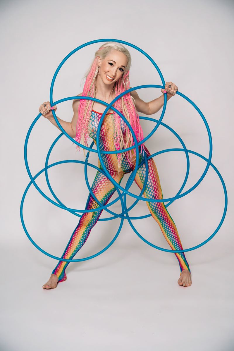 Ziggy Starlight with stacked hoops